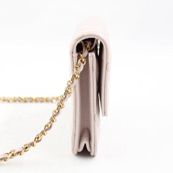 NEW CHANEL Miss Coco Mini Quilted Leather Clutch with Chain Strap in Caviar - Picture 3 of 14